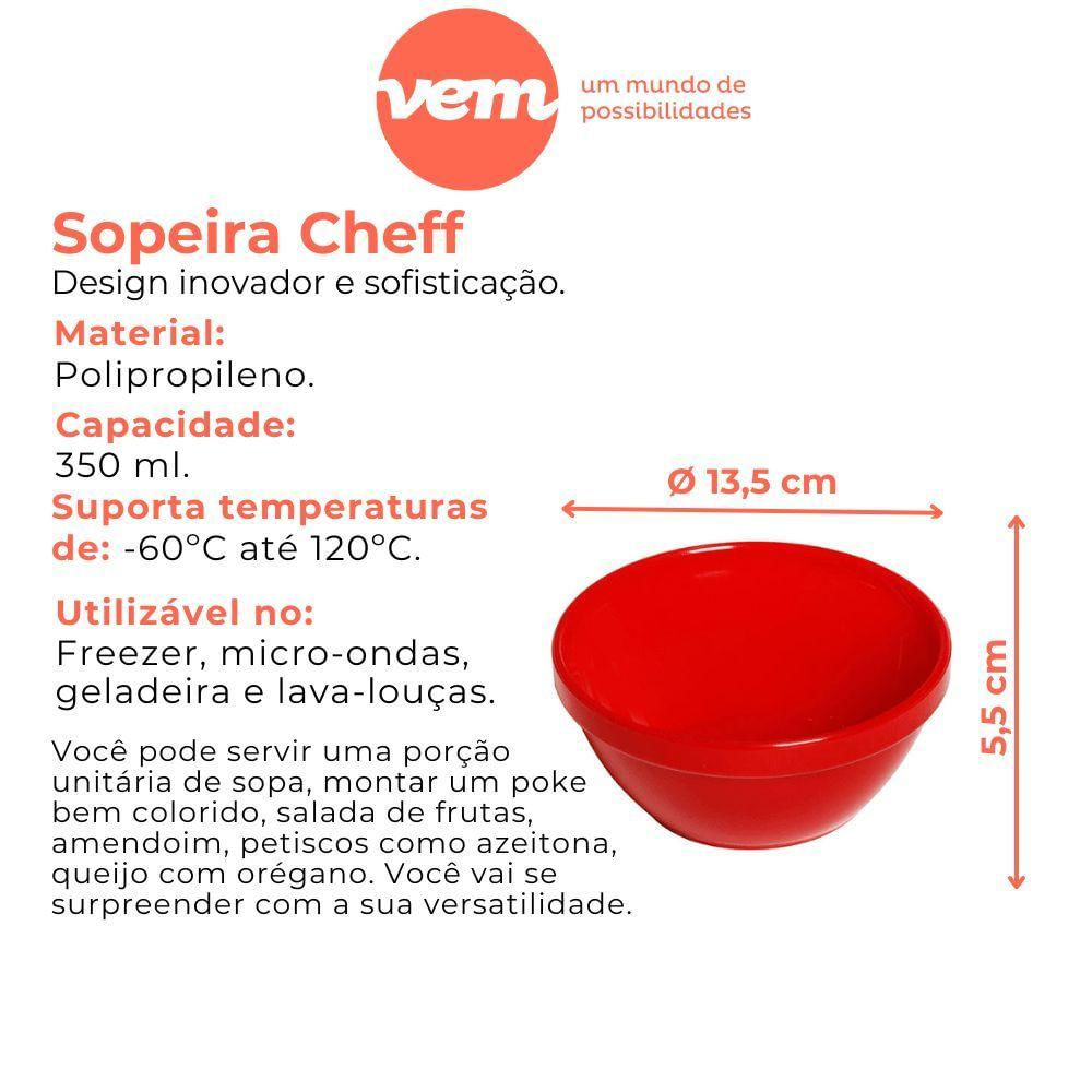 Sopeira Cheff Redonda 350ml Amarela Em Polipropileno Linha Tropical Vem