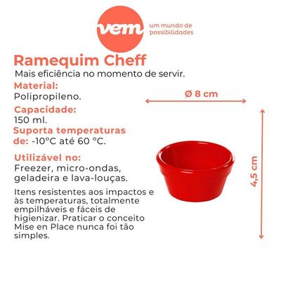 Ramequim Cheff 150ml Preto Em Polipropileno Linha Tropical Vem