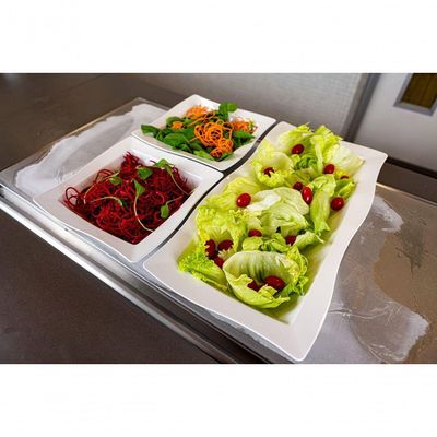 Saladeira Moove Quadrada 2l Branca Em Polipropileno Linha Tropical Vem