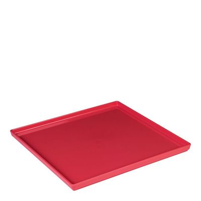 Prato Square Quadrado 27x27 Coral Em Polipropileno Linha Tendência Vem