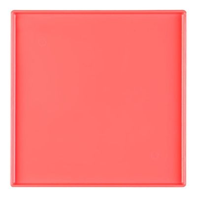 Prato Square Quadrado 27x27 Coral Em Polipropileno Linha Tendência Vem