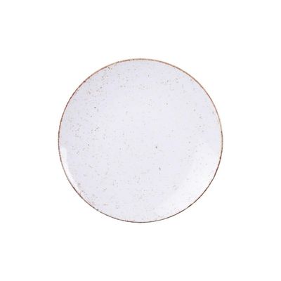 Jogo de Pratos Sobremesa Rústico 4 Peças 21 cm Porcelana Decorada Tramontina