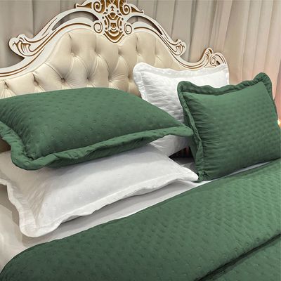 Coordenado Cobre Leito Casal e Lençol Diplomata 7 Peças - Verde