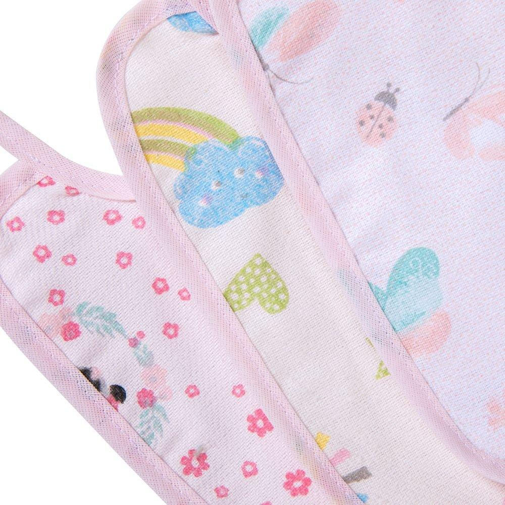 Kit Babador Flanelado e Plastificado Rosa 03 Un Papi