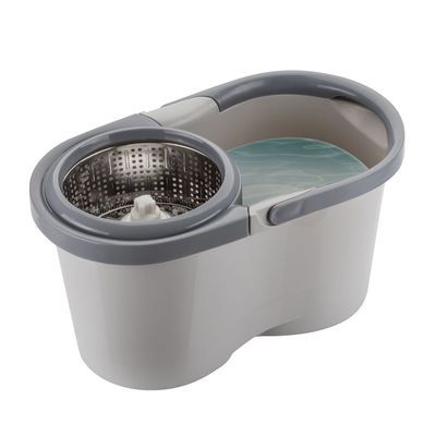Mop Giratório Menalux com Cesto Inox e Refil Extra de Microfibra Não se aplica