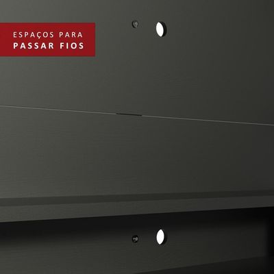 Painel Para Tv Até 60 Polegadas Madesa Alfa Com Nicho - Preto Preto