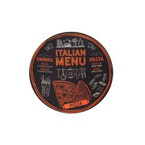 Sousplat Preto Pizza Italia Jogo Americano Redondo 2un