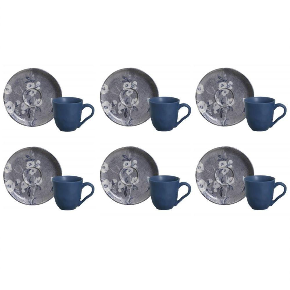 Conjunto Xícara Cafezinho Com Pires 06 Peças Bio Hallerbos