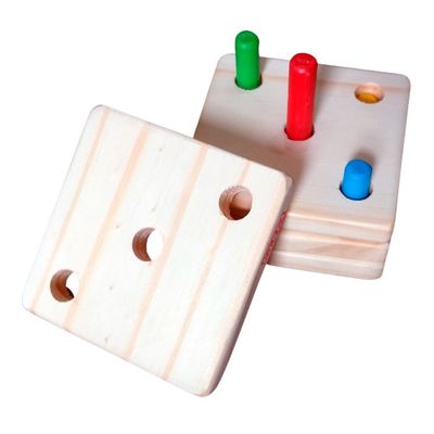 Jogo Quebra Cabeça de Pinos - Madeira - Kits e Gifts