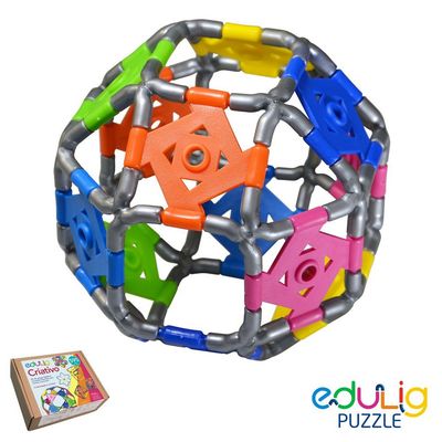 Quebra Cabeça Edulig Criativo - 560 peças e conexões - 6 cores - ABBNQZJ7U - Edulig