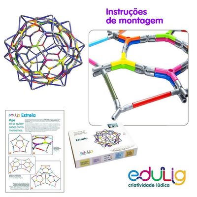 Quebra-cabeça Edulig Puzzle 3D Estrela - 320 peças - GLQH6EFUD - Edulig