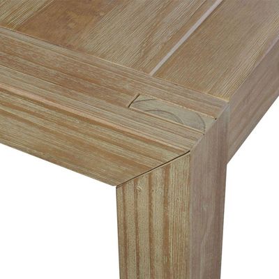 Mesa Sala de Jantar Cozinha Dumai 140cm Madeira Maciça Acácia Escovado - Gran Belo