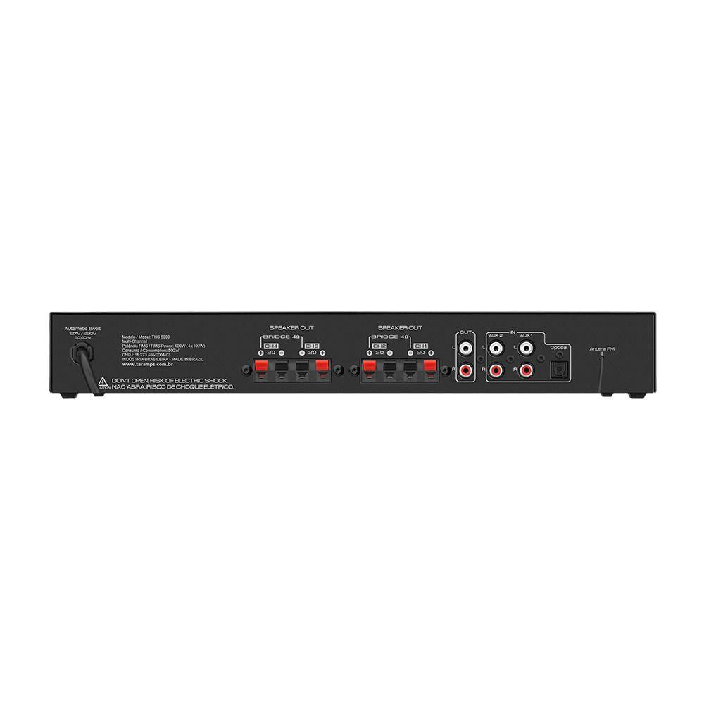 Receiver Taramps THS 6000 4X100RMS USB/SD/BT Bivolt