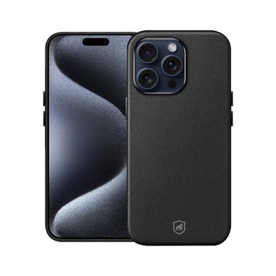 Kit Capa Couro Dual Magsafe e Pelicula Defender Pro Privacidade para iPhone 15 Pro Max - Gshield