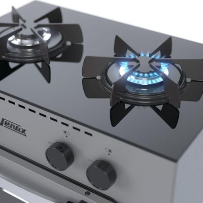 Fogão Portátil 2 Bocas Venax Mini Cook a Gás Grafite