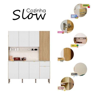 Kit Cozinha Ambiente Slow Freijó ártico Riscatto - Kits Paraná