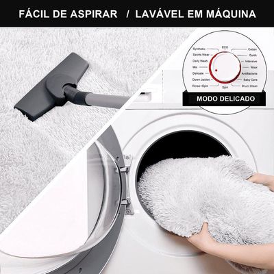 Jogo Kit Tapete Cozinha Anti Derrapante 3 Uni Branco