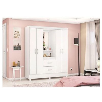 Guarda Roupa Infantil Lord Branco Rosa Flex - Demóbile