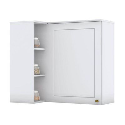 Armário Aéreo Canto Reto 1 Porta Nova York Branco Hp - Henn