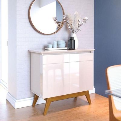 Aparador Para Sala Buffet Classic 2 Portas Off White - Imcal