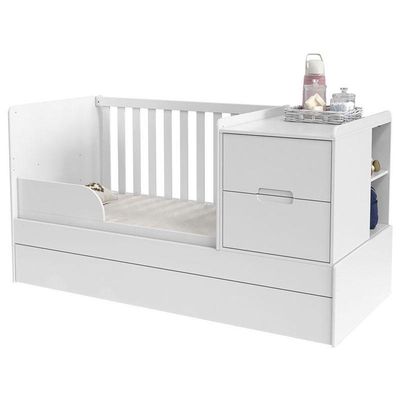 Berço Multifuncional Formare Branco Acetinado E Colchão Phisical 70-130 - Matic