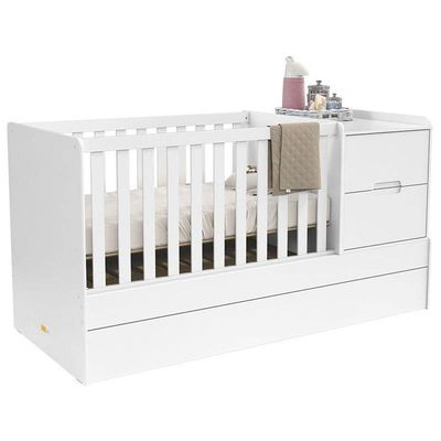 Berço Multifuncional Formare Branco Acetinado E Colchão Phisical 70-130 - Matic