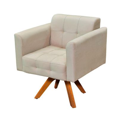 Poltrona Elisa Suede Bege