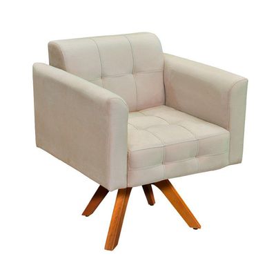 Poltrona Elisa Suede Bege