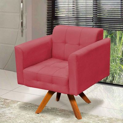 Poltrona Elisa Suede Rose