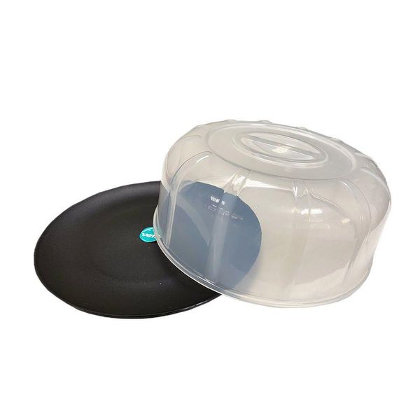 Boleira Elegance Redonda Com Tampa 30cm Preta Em Polipropileno Linha Tropical Vem