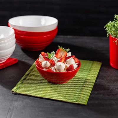 Bowl Oriental Redonda 1,2l Rosé Em Polipropileno Linha Tendência Vem