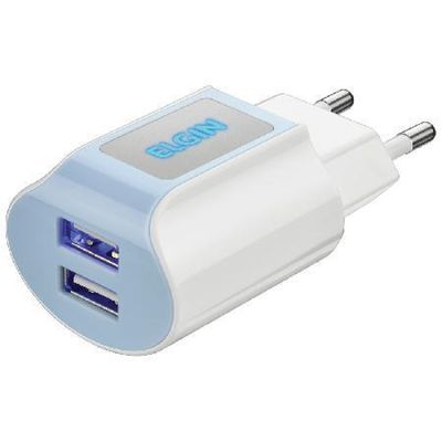 Carregador de Tomada com 2 Saida USB 5V 2.1A, Bivolt