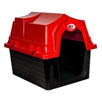 Casa Casinha Pet Cachorro Cães Gatos Peq. Porte Nº1 Vermelha