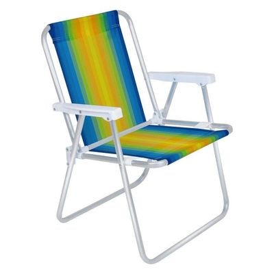 Cadeira De Praia Alta Aluminio Cores Sortidas - Mor