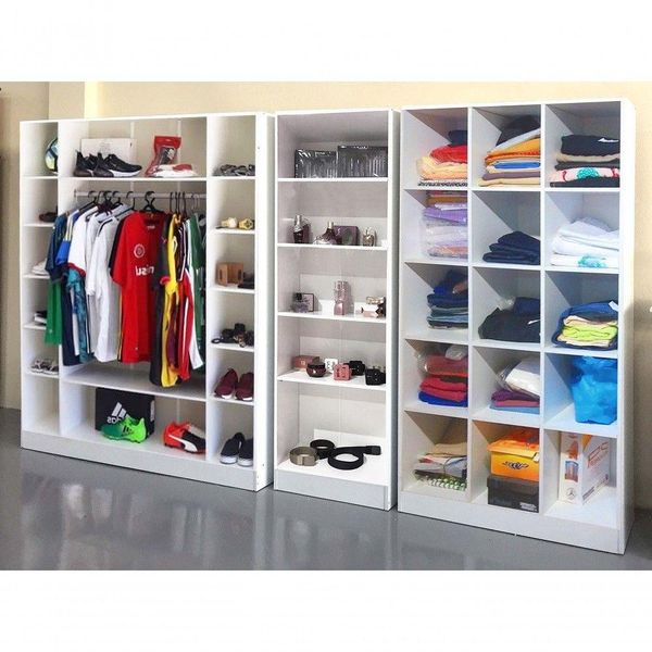 Kit Expositor Colméia Cabideiro Nichos 3 Peças