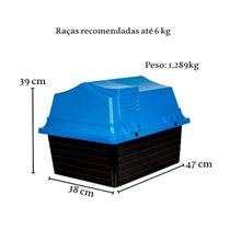 Casa Casinha Pet Cachorro Cães Gatos Pequeno Porte Nº1 Azul