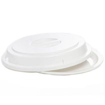 Cloche Elegance Redondo 27,5cm Branco Em Policarbonato Linha Profissional Cook Vem
