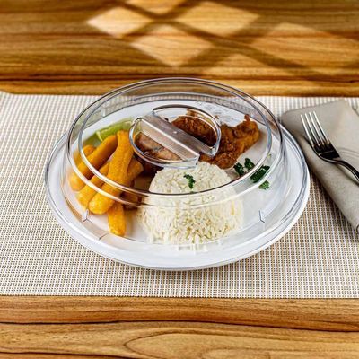 Cloche Elegance Redondo 27,5cm Branco Em Policarbonato Linha Profissional Cook Vem