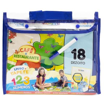 Tapete Infantil Atividades Bebê Gigante Com Livro E Caneta