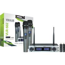 Microfone De Mão Duplo Vlr-502 Cromado Vokal