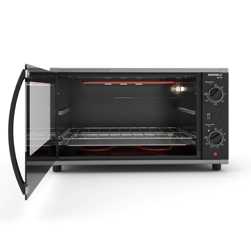 Forno Elétrico 48L Fogatti Top Black Preto 220V