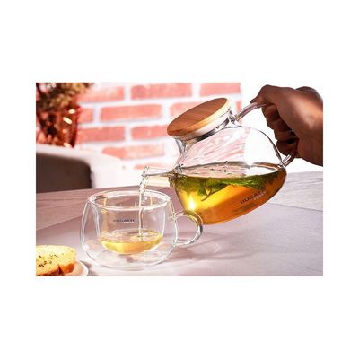 Conjunto De Xícaras De Chá Parede Dupla Com Alça 200ml - Bugatti
