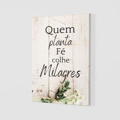 Placa Decorativa Fé E Religião - Frases Religiosas - 30x45cm