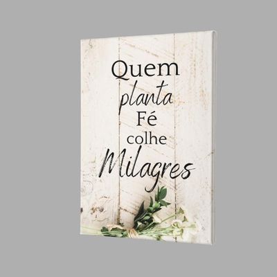 Placa Decorativa Fé E Religião - Frases Religiosas - 30x45cm