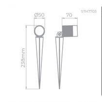 Stella Luminaria Espeto Foco 7w 3000k Sth7703-30