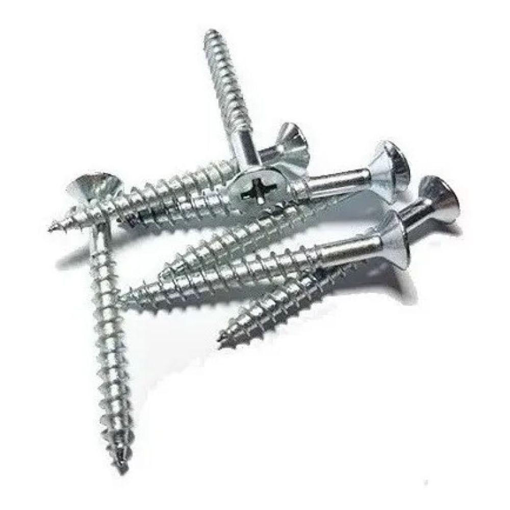 Parafuso Auto Atarrachante Cabeca Chata Aco Zincado 4 0mm X