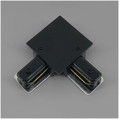 Emenda L Conector Em L Para Trilho Eletrificado Embutir Produto Preto