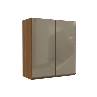 Armário de Cozinha Modulado Maxxi G765 2 Portas c/ Vidro Reflecta 80cm Canela - Kappesberg