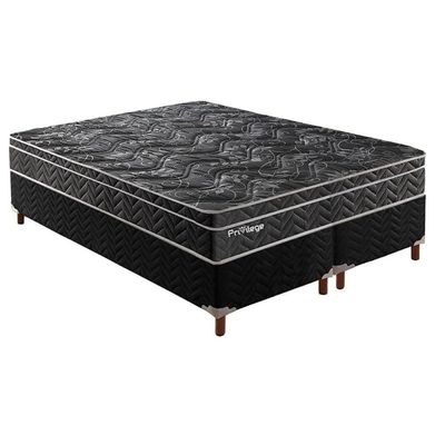 Conjunto Box Queen: Colchão Molas Paropas Ensacadas Privilege + Base CRC Suede Black (158x198x24)