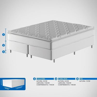 Conjunto Box Queen Mola Probel Modern (158x198x32cm)